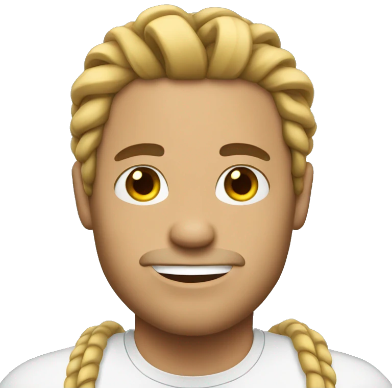 Man with braids white man emoji