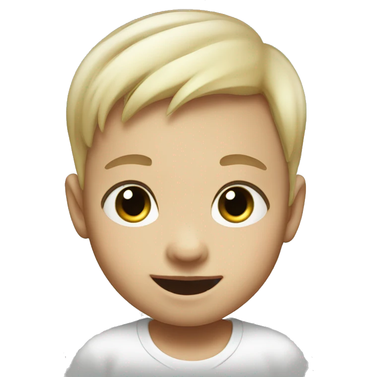 Cute white baby boy emoji