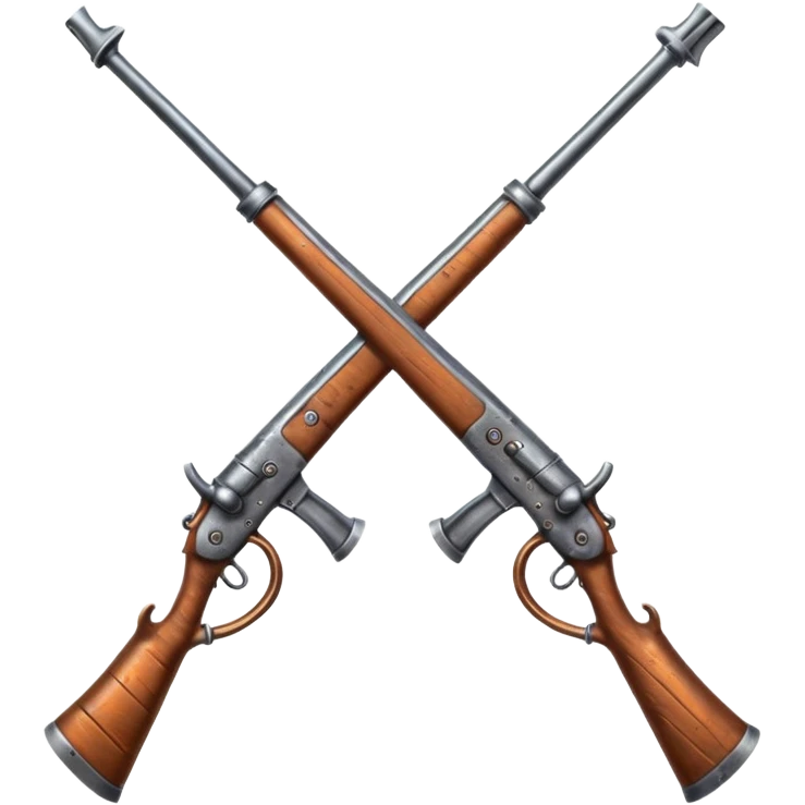 create an emoji similar to the crossed swords emoji, but instead of swords use muskets, recreating the infantry simbol but as an emoji emoji