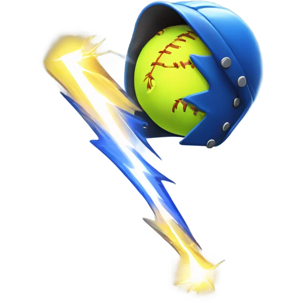 Softball lightning emoji