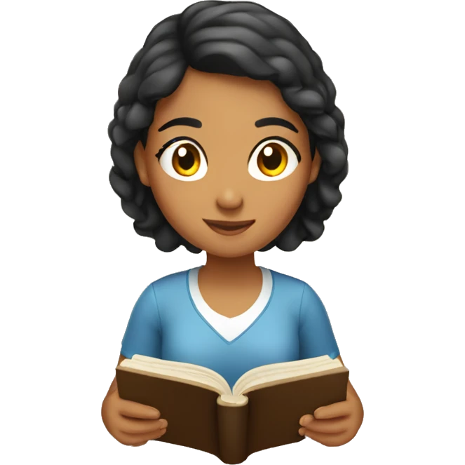 Hispanic girl reading a Bible  emoji