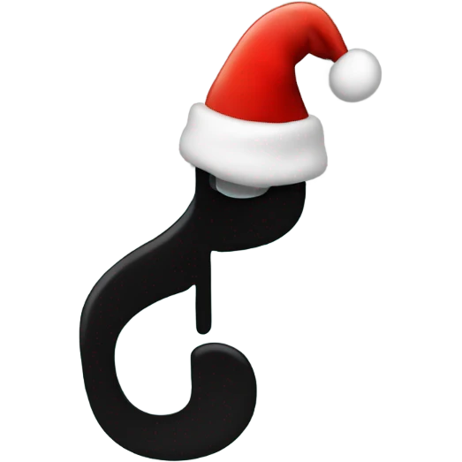 Music note with Santa hat emoji