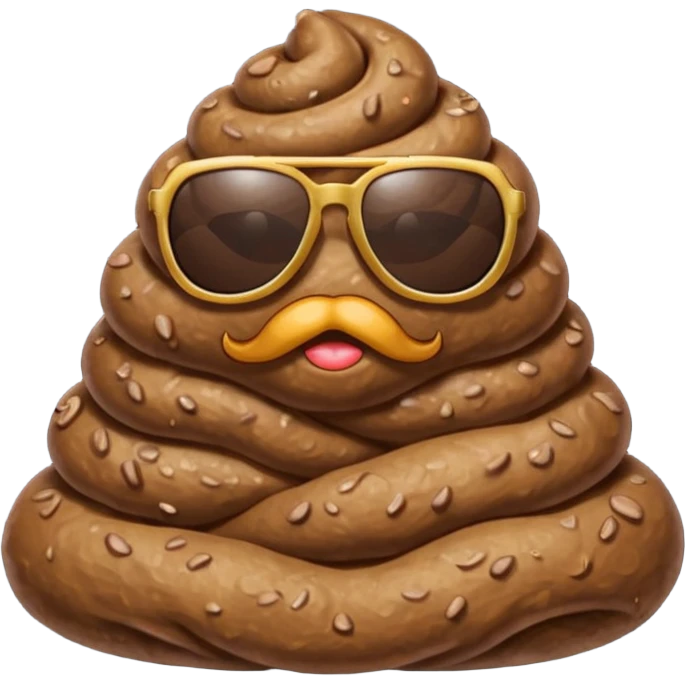 Poop with sunglasses emoji
