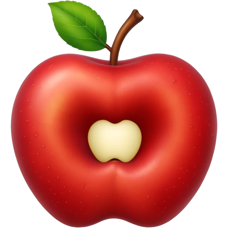 worm make a hole on a apple emoji
