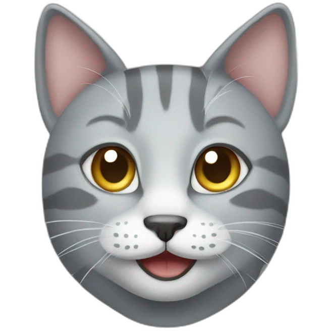 happy grey cat emoji