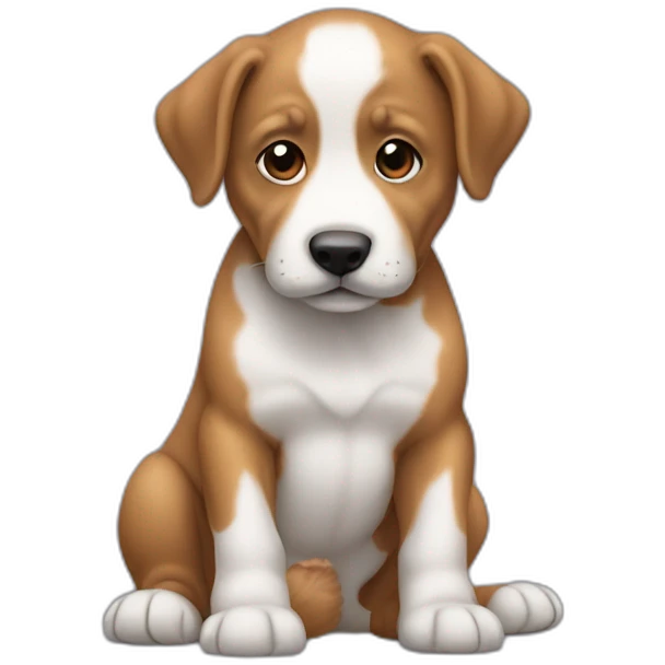 Un bébé sur un chien emoji