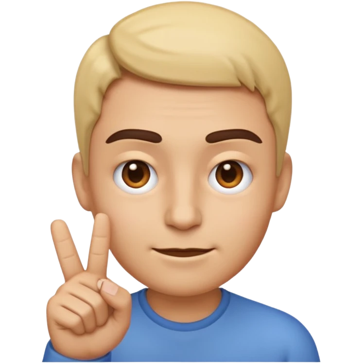 iOS-style 3D emoji: a person with one eyebrow raised, slightly tilted head, and index finger wagging side to side in front of them emoji