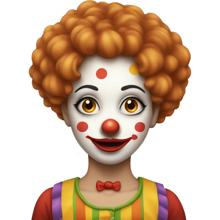Female clown with hazel eyes emoji