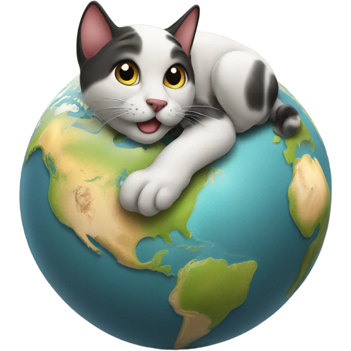 Cat eating the world  emoji