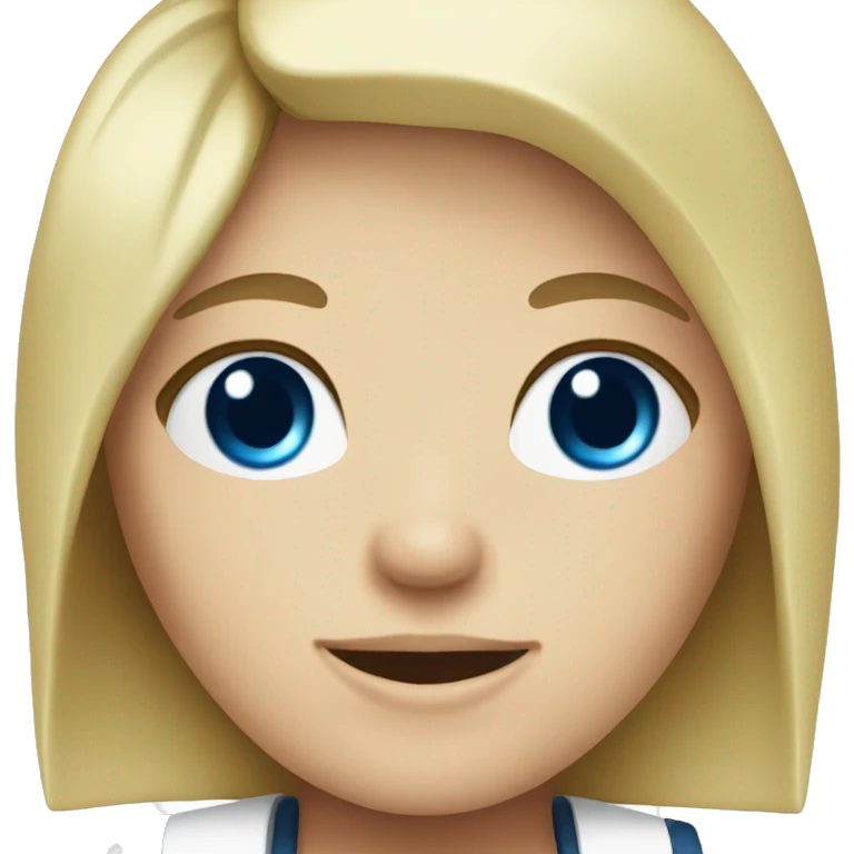Blonde haired blue eyed female doctor emoji