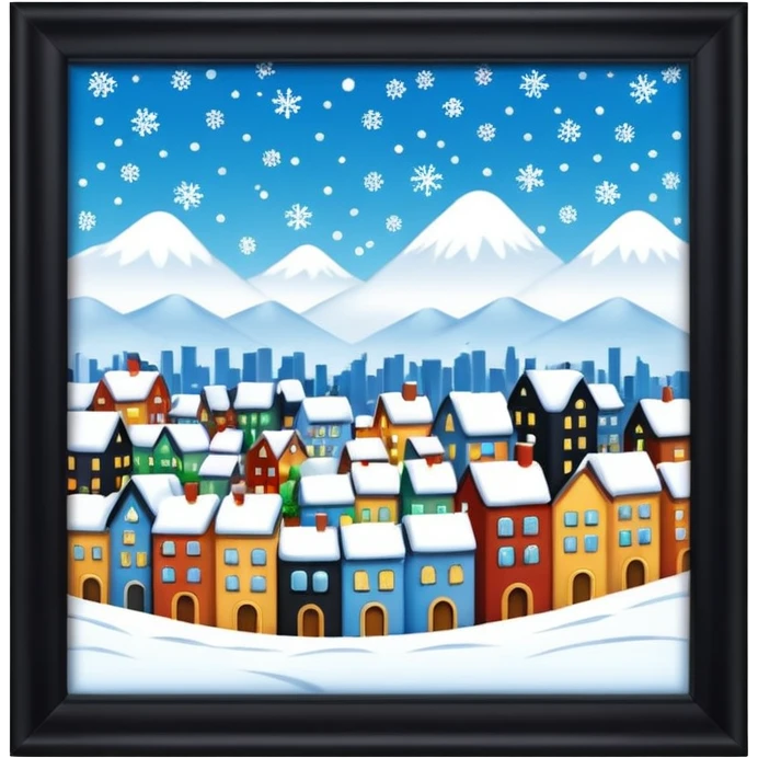 city with falling snow emoji