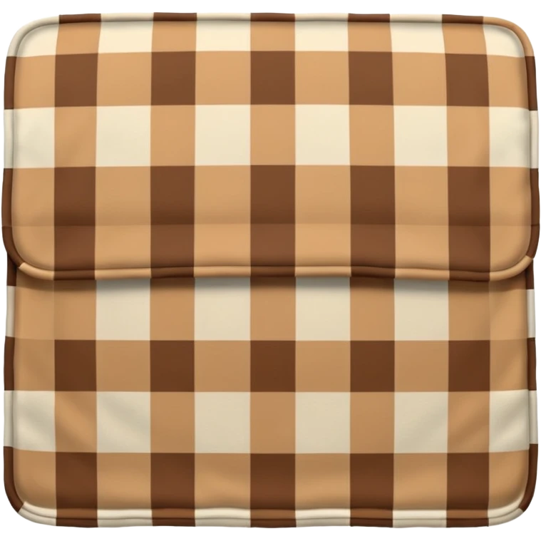 Beige and brown plaid blanket emoji