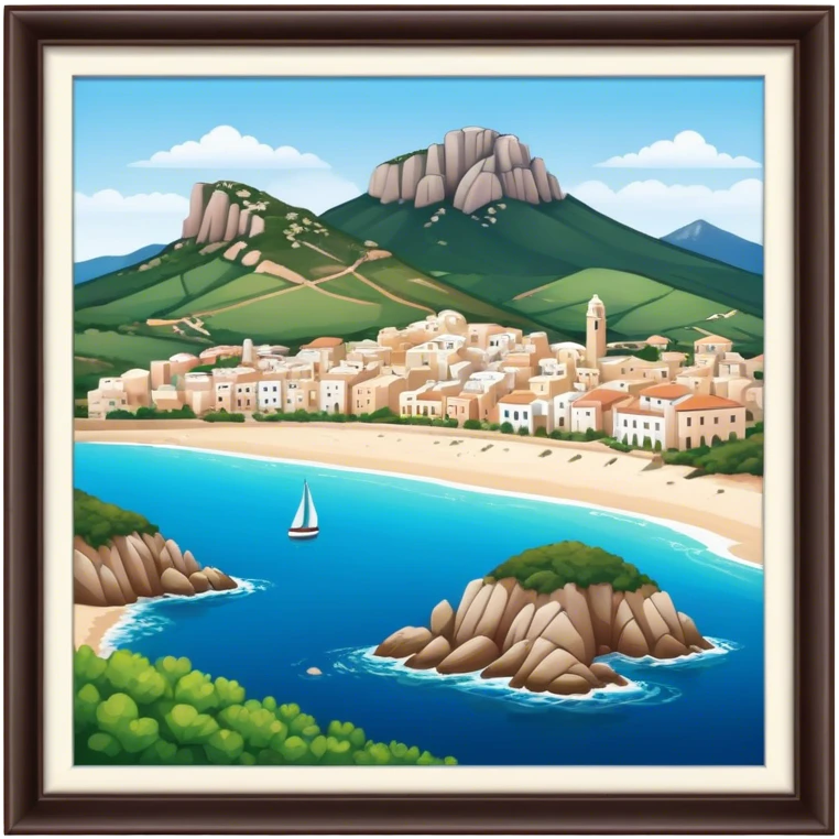 region of sardinia, very detailed  emoji