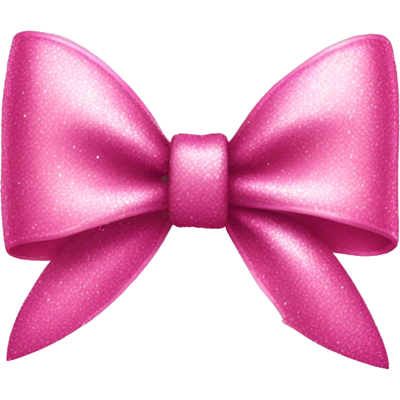 sparkly pink bow with little kids marks  emoji