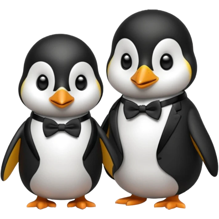 penguins with bow ties emoji