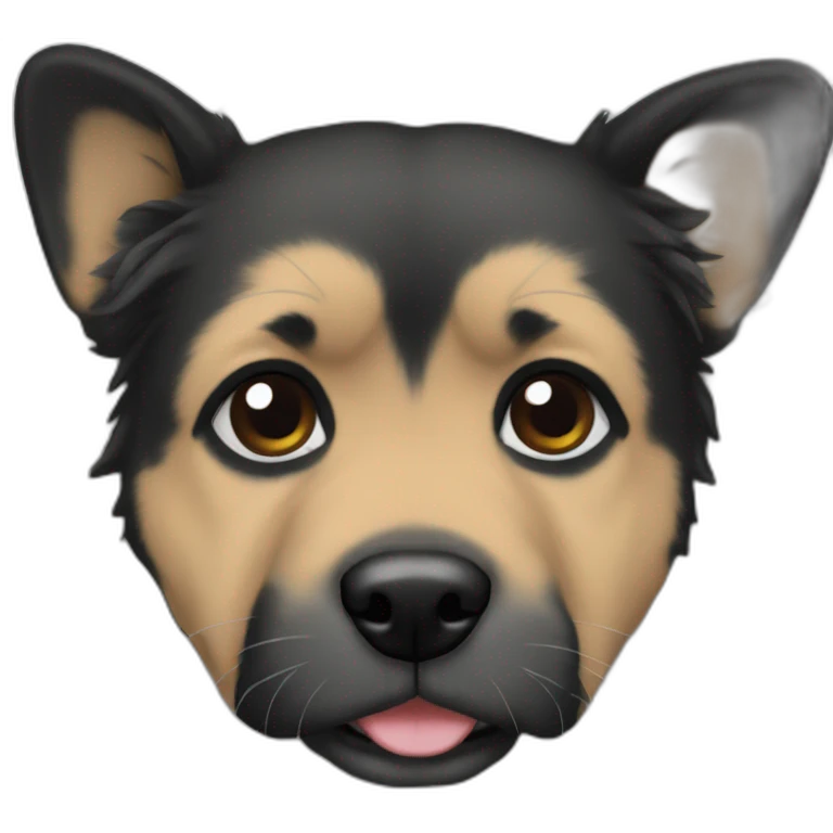 dog only blalck emoji