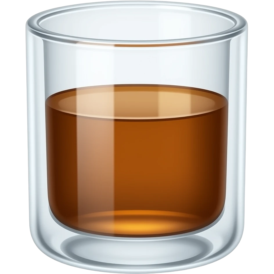 una coppa di bronzo di vetro trasparente (in stile liquid glass a colori) emoji
