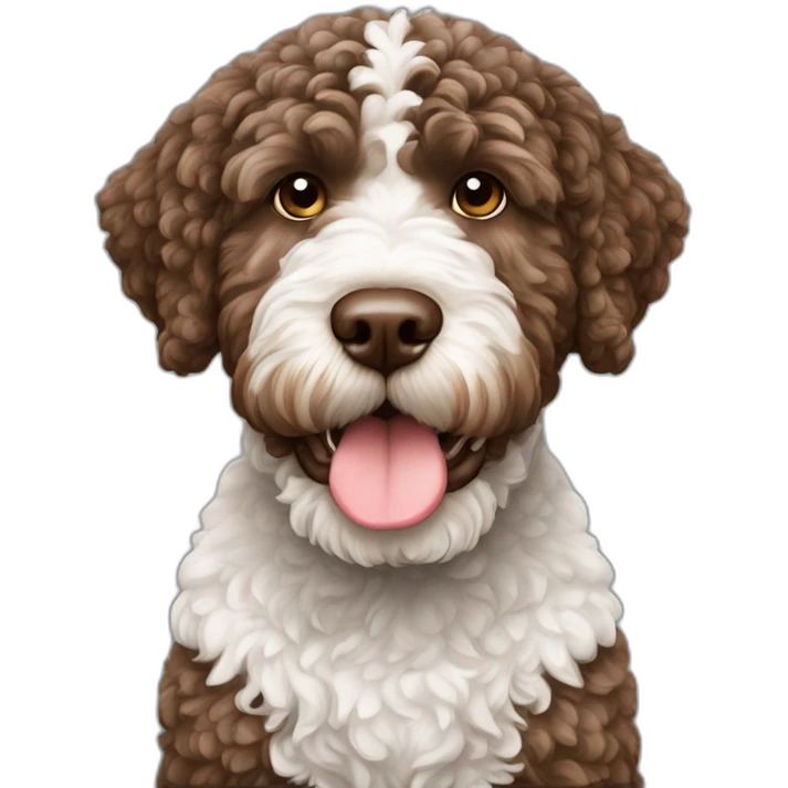 Head lagotto-romagnolo brown emoji