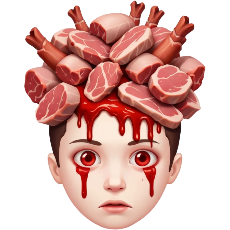 meat on a head emoji