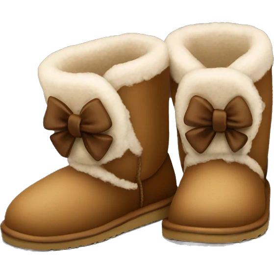 Uggs with little bows brown emoji