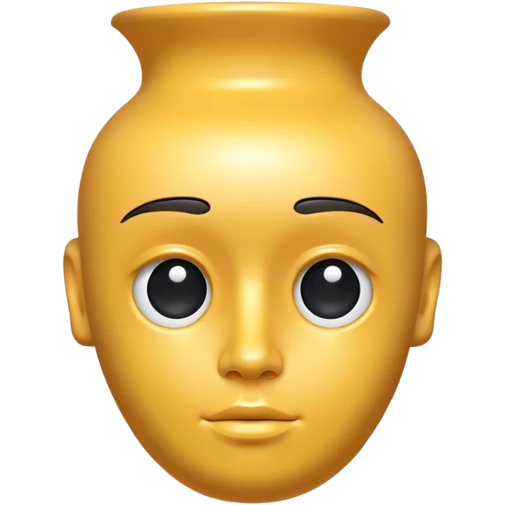 Vase human head  emoji