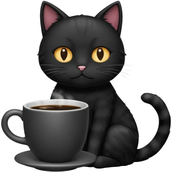 🐈‍⬛☕️😪 emoji