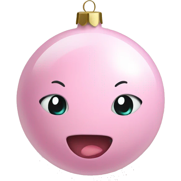 baby pink christmas ball ornament emoji