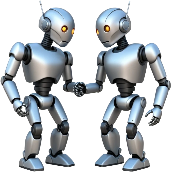robotic fight between two robots  emoji