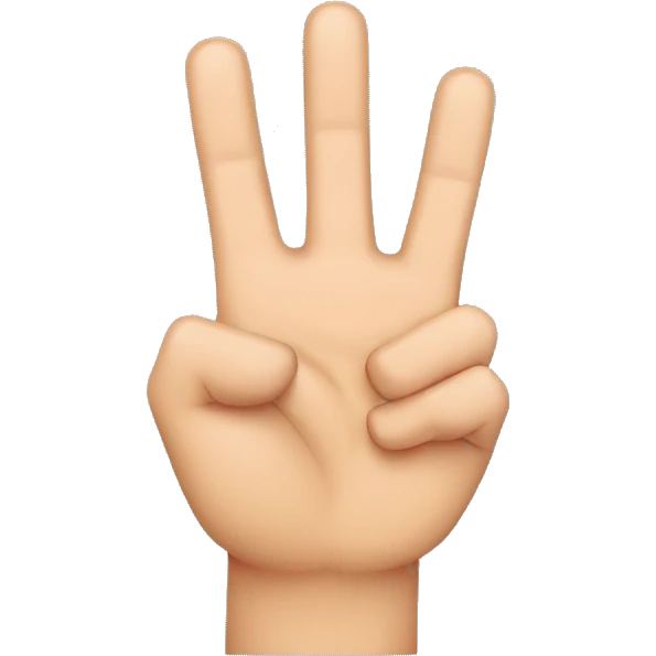 hand gesture with index finger and thumb extended, other fingers folded down, palm facing viewer emoji