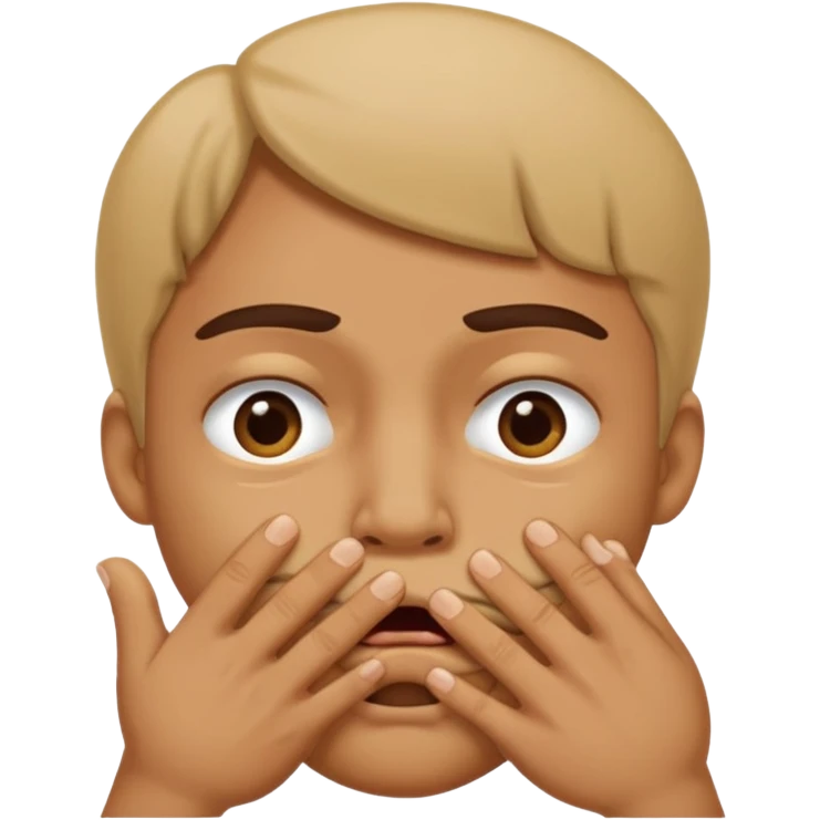 Disgust - strong feeling of revulsion or aversion -  about to vomit. hand over mouth. not crying emoji