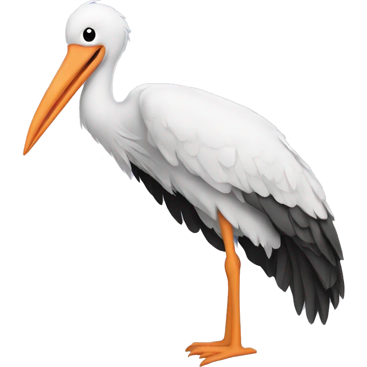 stork with baby emoji