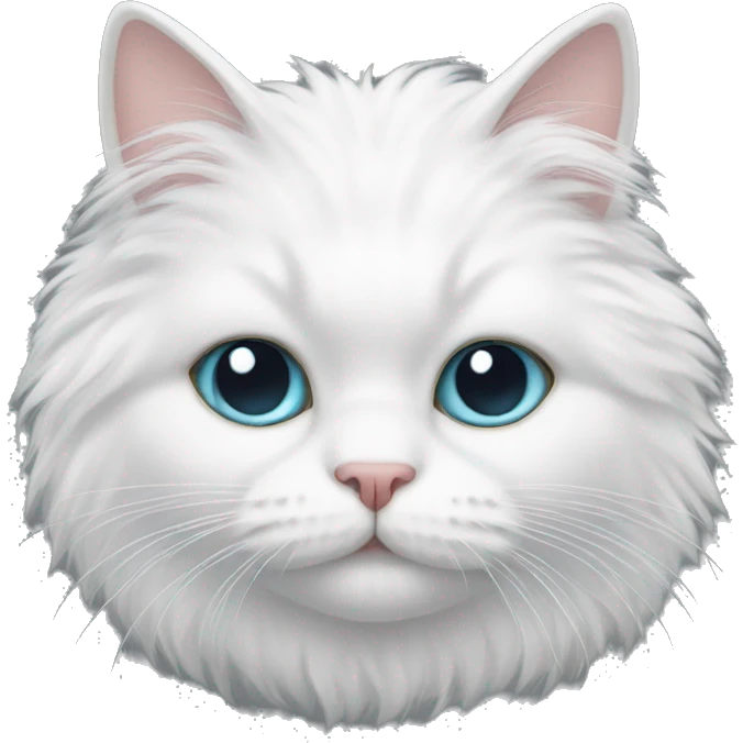White fluffy cat emoji