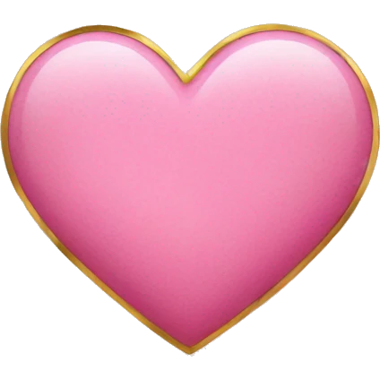 Pink heart with gold emoji