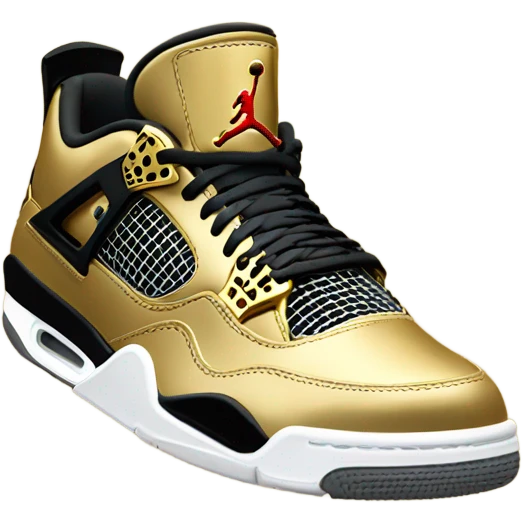 Gold Jordan 4 emoji