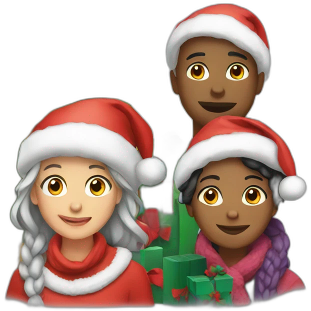 Christmas with friends emoji