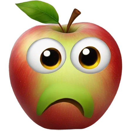 apple with eyes emoji