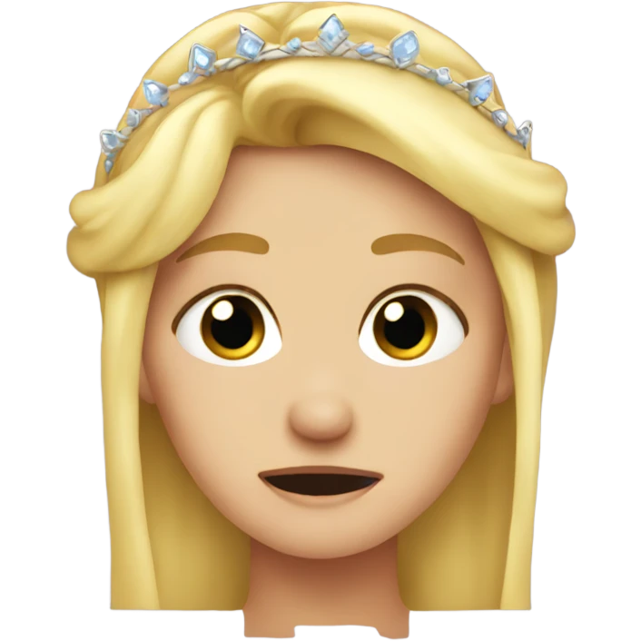 Crying blonde princess emoji