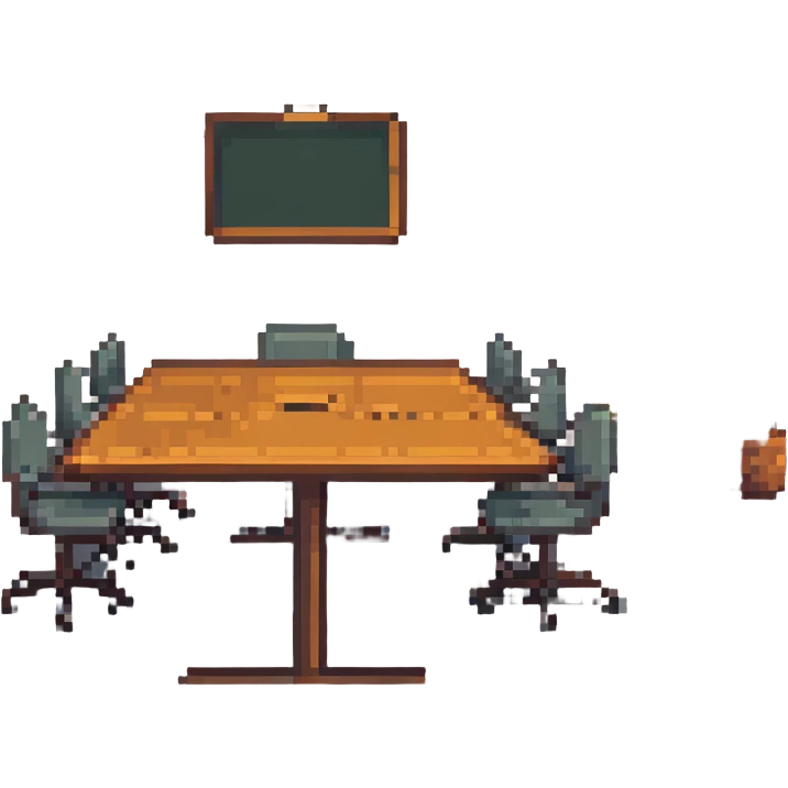 Meeting room in purple colors emoji