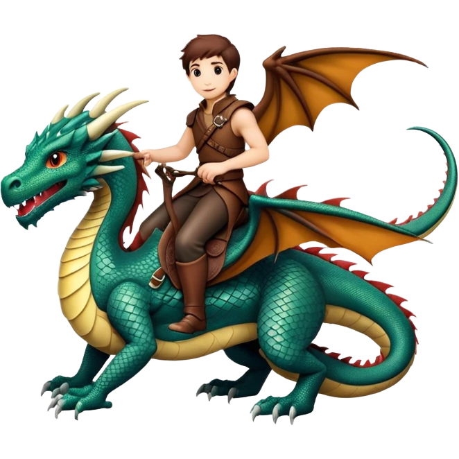 person flying on a dragon emoji