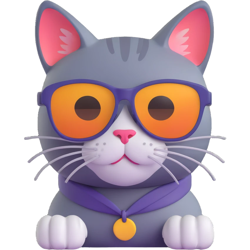 a cat wearing sunglasses emoji