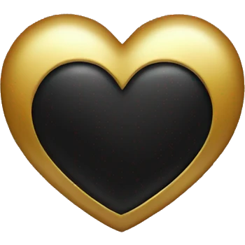 Black-And-Golden-Heart-Emoji emoji