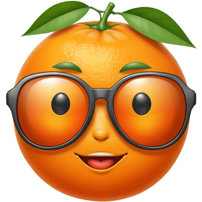 Tangerine wearing sunglasses  emoji