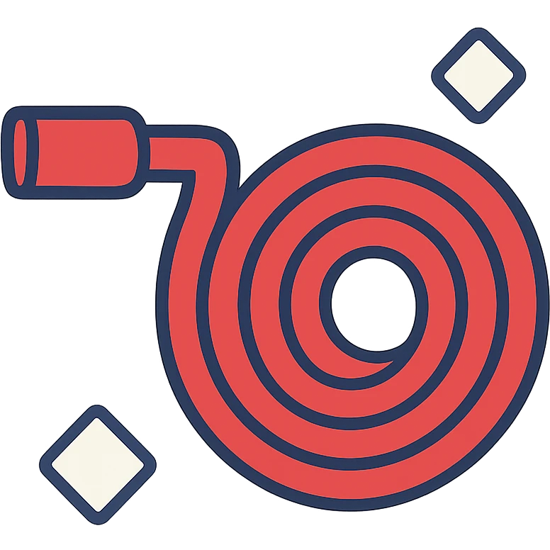 red cable spiral tube, flat vector style emoji