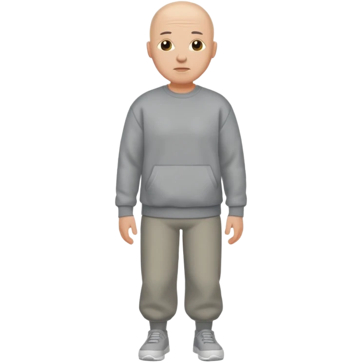 bald man sweatshirt full body emoji