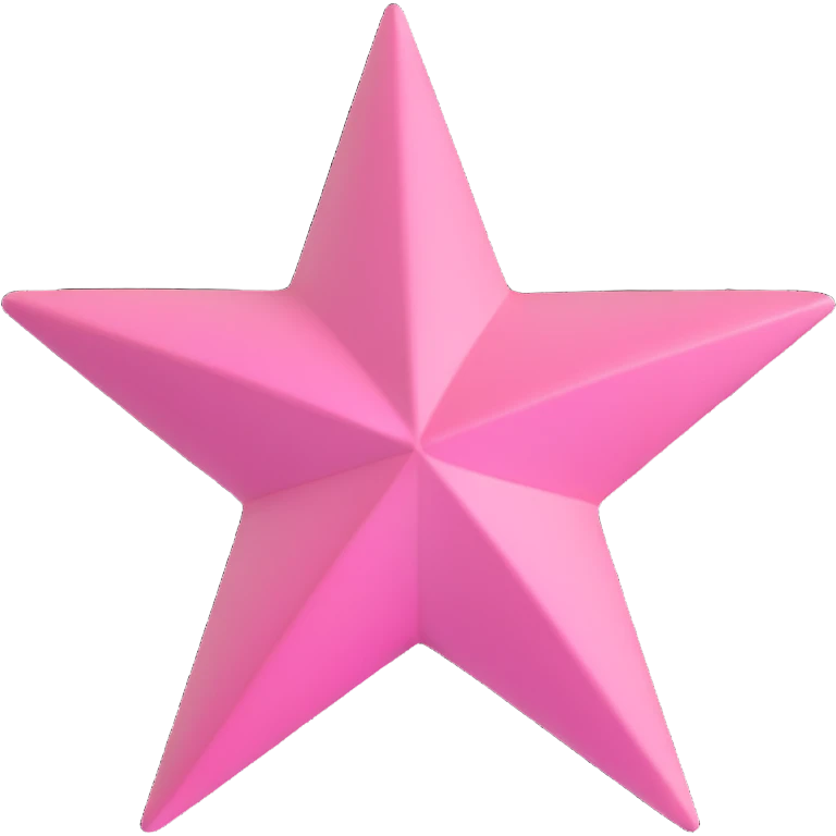 Pink star for princess emoji