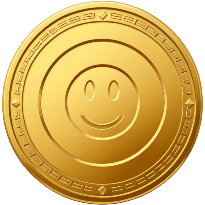 coin with design guideline vector in middle emoji