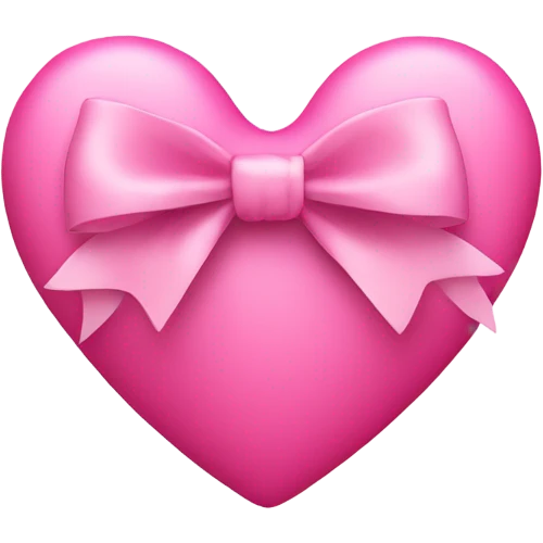 Pink heart with a bow  emoji