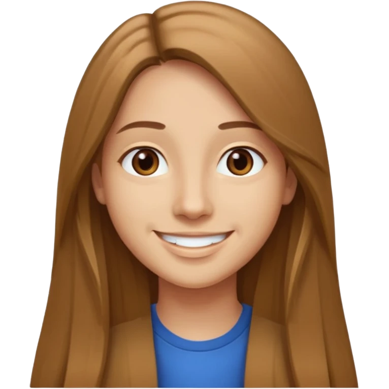 30 yr light brown hair long straight hair, brown eyes emoji