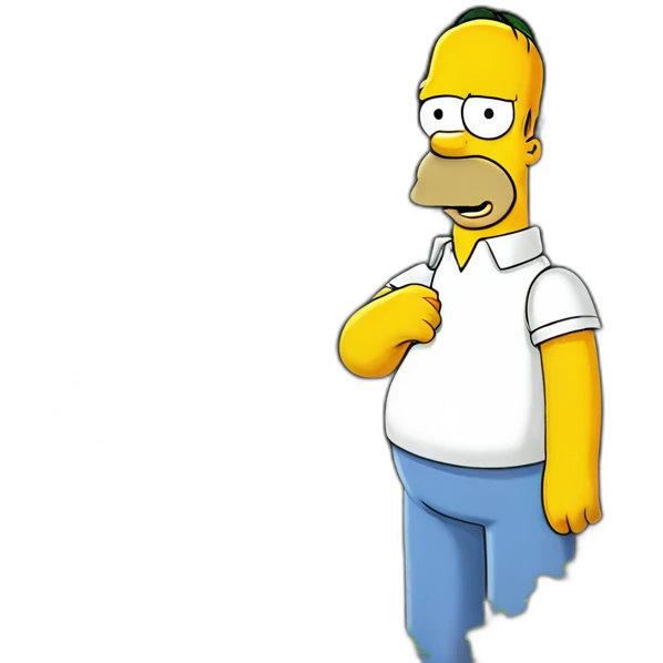 Homer Simpson Backs Into the Bushes emoji