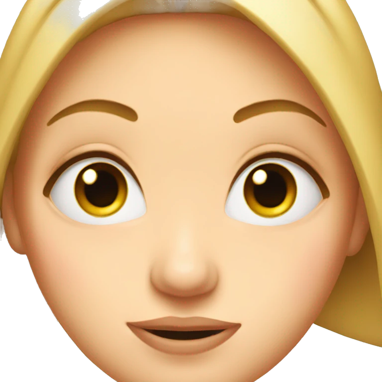 Mary Jane face with dot eyes emoji